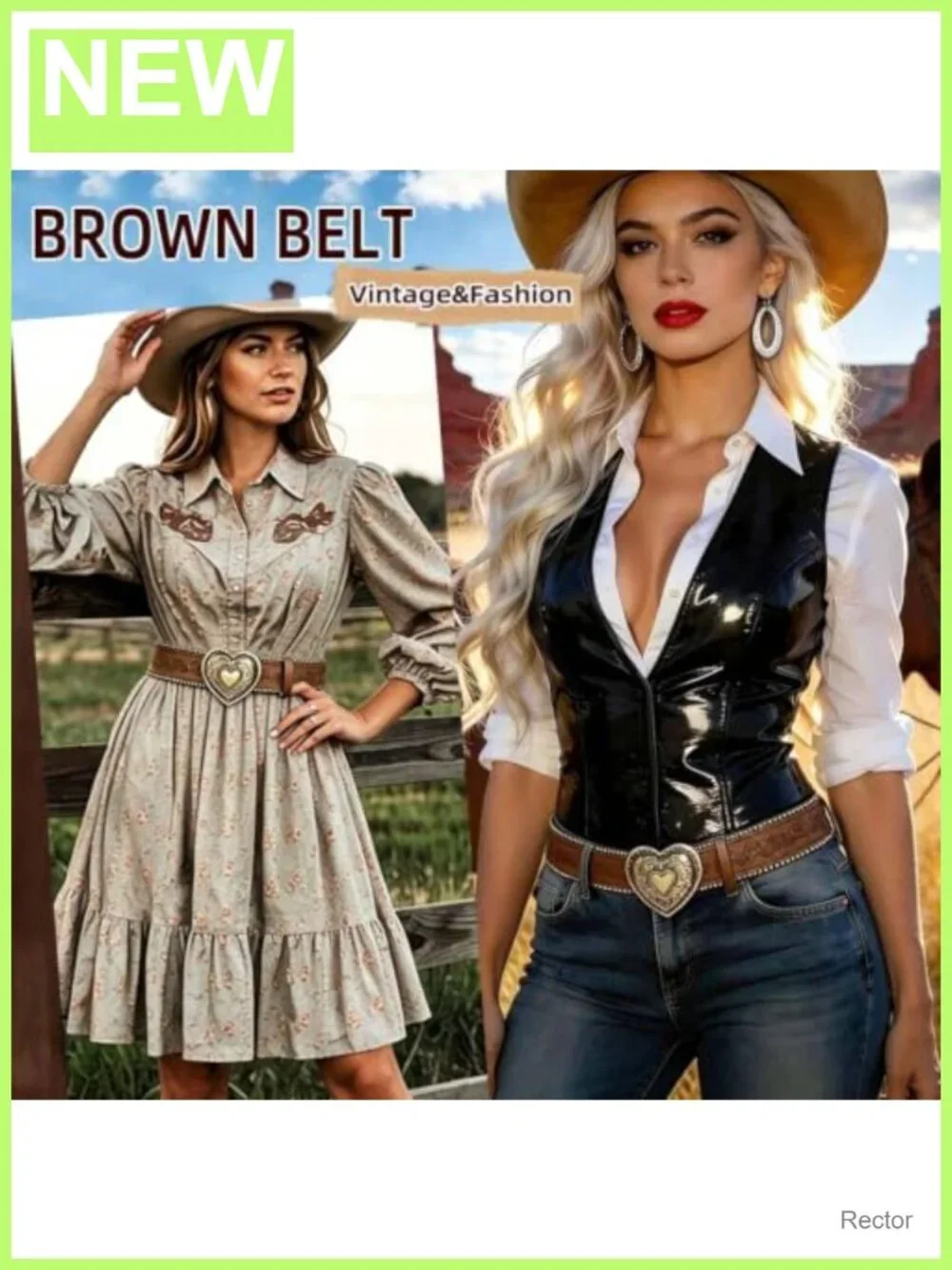 Western Belt with Heart Embossed Buckle, PU Leather, Alloy Buckle, Adjustable